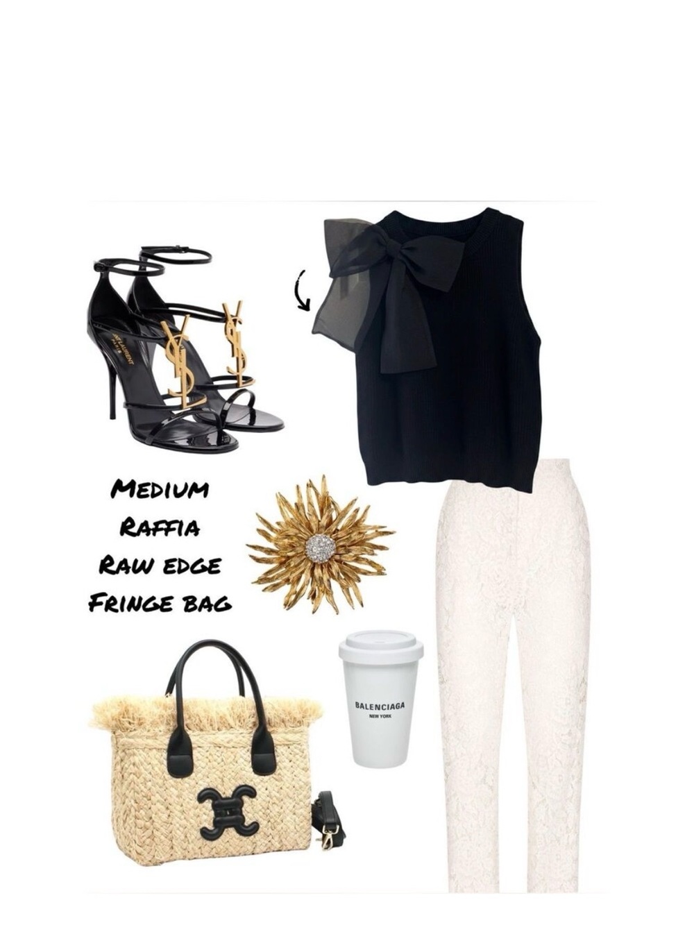 Medium Raffia Fringe Tote
From Paris